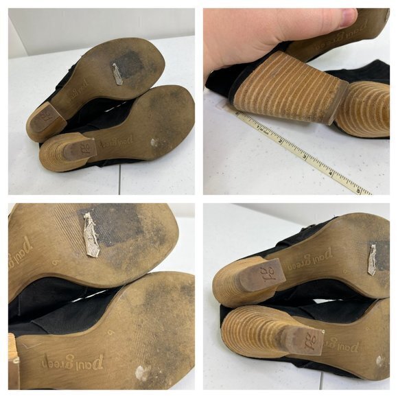 Coach Dawn‎ Wedges 6 B Leather Strappy Beige Heels Sandals Ankle Gladiator Brown - Picture 2 of 9